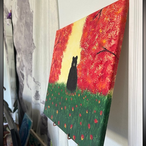 Beary fall wrapped canvas - Picture 3 of 3